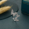 Exaggerated Butterfly Open Ring For Women Alloy Electroplated Light Luxury Style