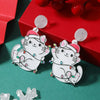 Exaggerated Christmas Earrings Acrylic Geometric Animal Style Jewelry For Women
