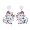Exaggerated Christmas Earrings Acrylic Geometric Animal Style Jewelry For Women