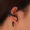 Exaggerated Creative Alloy Earrings Retro Punk Style With Dark Flying Dragon Animal Pattern Electroplated