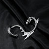 Exaggerated Creative Alloy Earrings Retro Punk Style With Dark Flying Dragon Animal Pattern Electroplated