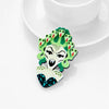 Exaggerated Creative Funny Snake Hair Witch Abstract Cartoon Acrylic Printing Jewelry Decorative Brooch For Women