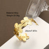 Exaggerated Creative Geometric Flower Opening Iron Gold Mosaic Bracelet For Women With Electroplating