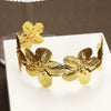 Exaggerated Creative Geometric Flower Opening Iron Gold Mosaic Bracelet For Women With Electroplating
