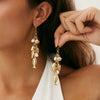 Exaggerated Creative Metal Small Fish Pendant Earrings For Women Electroplated