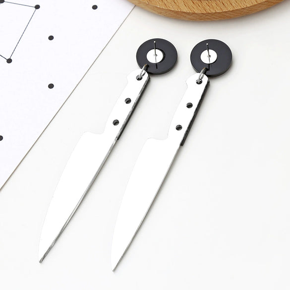 Exaggerated Creative Personality Acrylic Long Ear Studs Earrings Jewelry For Women