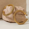 Exaggerated Cshaped Goose Throat Chain Earrings Stainless Steel Geometric Style For Women