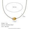 Exaggerated Design Sense Stainless Steel 18K Gold Plated Heart Shape Ring Pendant Necklace For Women With Electroplating