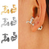 Exaggerated Detachable Hip Hop Faucet Earrings For Women Alloy Material Geometric Style Electroplating Treatment