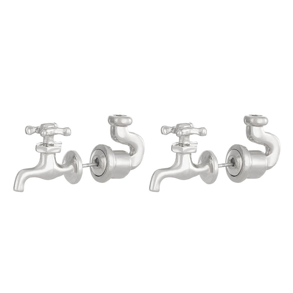 Exaggerated Detachable Hip Hop Faucet Earrings For Women Alloy Material Geometric Style Electroplating Treatment