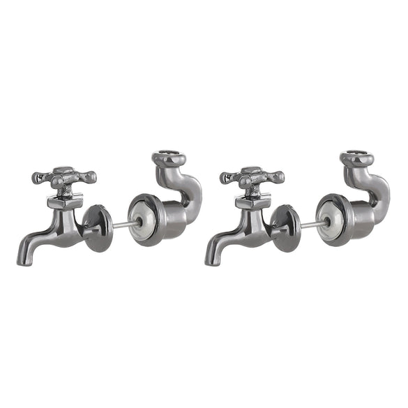 Exaggerated Detachable Hip Hop Faucet Earrings For Women Alloy Material Geometric Style Electroplating Treatment