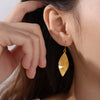 Exaggerated Diamond Ear Hook Design 316L Stainless Steel Electroplated Fashion Women's Earrings