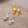 Exaggerated Diamond Ear Hook Design 316L Stainless Steel Electroplated Fashion Women's Earrings