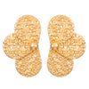 Exaggerated Distinctive Women's Metal Earrings With Irregular Fold Texture And Geometric Design Electroplated