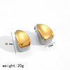 Exaggerated Dropshaped Stainless Steel Women's Earrings With Electroplating Design