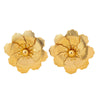 Exaggerated Electroplated Alloy Flower Earrings For Women Floral Statement Jewelry For Daily Wear Parties And Vacations