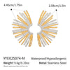 Exaggerated Everyday Versatile Geometric Stud Earrings For Women Stainless Steel Electroplated