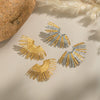 Exaggerated Everyday Versatile Geometric Stud Earrings For Women Stainless Steel Electroplated