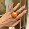 Exaggerated Fashion Candy Color Acrylic Geometric Ring Jewelry For Women