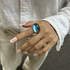 Exaggerated Fashion Candy Color Acrylic Geometric Ring Jewelry For Women