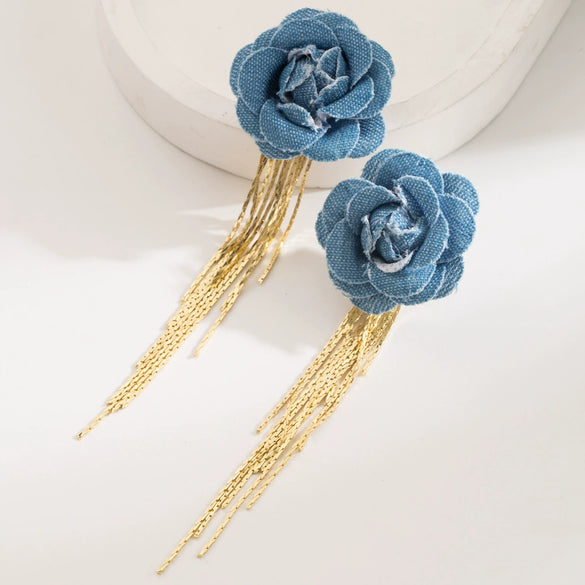 Exaggerated Fashion Women's Earrings Alloy S925 Silver Needle Flower Micropaved