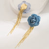 Exaggerated Fashion Women's Earrings Alloy S925 Silver Needle Flower Micropaved