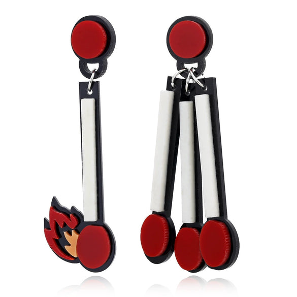 Exaggerated Fashionable Hip Hop Funny Creative Acrylic Geometric Earrings For Street Shooting And Nightclub