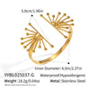 Exaggerated Floral Stainless Steel Bracelet With Electroplating For Women Light Luxury Niche Highend Nonfading Jewelry