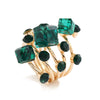 Exaggerated Flower Shaped Alloy Ring With Electroplated Original Design Unisex Statement Jewelry