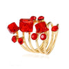Exaggerated Flower Shaped Alloy Ring With Electroplated Original Design Unisex Statement Jewelry