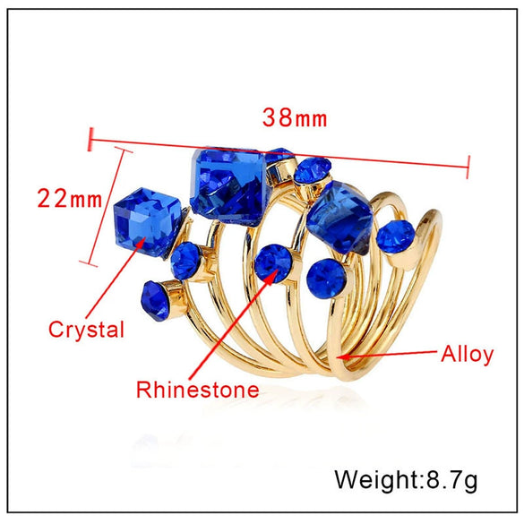 Exaggerated Flower Shaped Alloy Ring With Electroplated Original Design Unisex Statement Jewelry