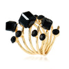 Exaggerated Flower Shaped Alloy Ring With Electroplated Original Design Unisex Statement Jewelry