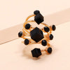 Exaggerated Flower Shaped Alloy Ring With Electroplated Original Design Unisex Statement Jewelry
