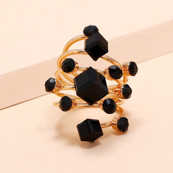Exaggerated Flower Shaped Alloy Ring With Electroplated Original Design Unisex Statement Jewelry