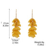 Exaggerated Flower Tassel Fabric Handmade Earrings Sweet Style