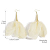 Exaggerated Flower Tassel Fabric Handmade Earrings Sweet Style