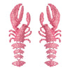 Exaggerated Geometric Alloy Baking Paint Women's Summer Oceanstyle Crayfish Earrings