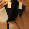 Exaggerated Geometric Alloy Earrings And Necklace For Women Electroplated With Square Spiral Vortex Pattern