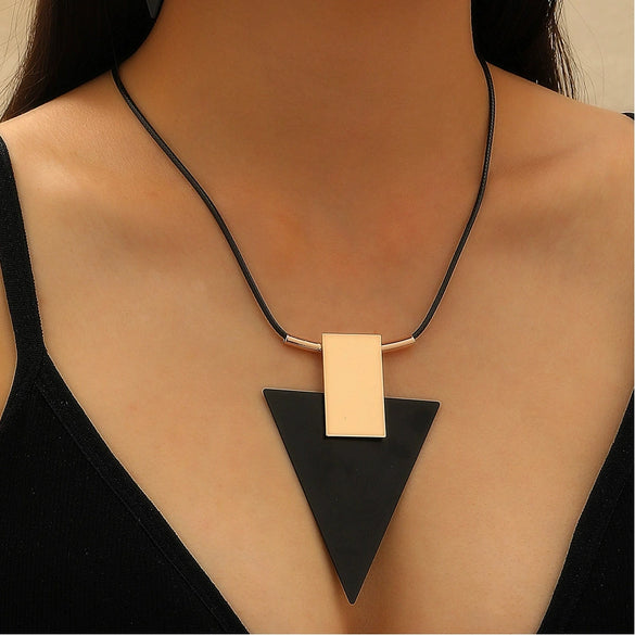 Exaggerated Geometric Alloy Earrings And Necklace For Women Electroplated With Square Spiral Vortex Pattern