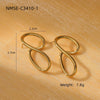 Exaggerated Geometric Circle Stainless Steel Electroplated Women's Earrings