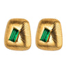 Exaggerated Geometric Copper Goldplated Unisex Earrings With Electroplating