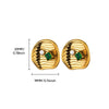 Exaggerated Geometric Copper Goldplated Unisex Earrings With Electroplating