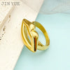 Exaggerated Geometric Lip Print Kiss Design Hollow Joker Ring Stainless Steel Jewelry With Electroplating