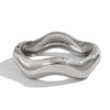 Exaggerated Geometric Metal Electroplated Irregular Wave Wide Spring Bracelet