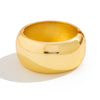 Exaggerated Geometric Metal Electroplated Irregular Wave Wide Spring Bracelet
