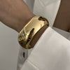 Exaggerated Geometric Metal Facet Electroplated Bracelet With Personality Design