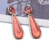 Exaggerated Geometric Metal Inlay Resin Women'S Drop Earrings