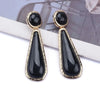 Exaggerated Geometric Metal Inlay Resin Women'S Drop Earrings