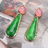 Exaggerated Geometric Metal Inlay Resin Women'S Drop Earrings
