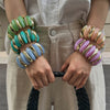 Exaggerated Geometric Resin Handmade Splicing Elastic Bracelet